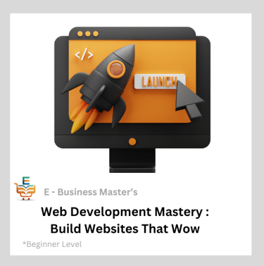 e business masters web development mastery course logo