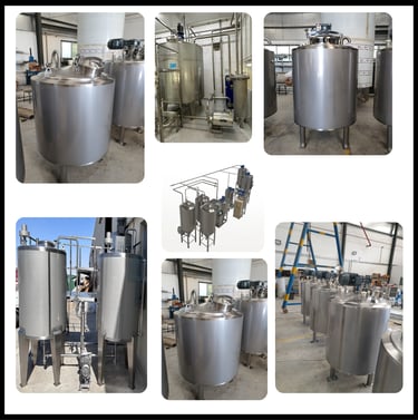 Wilco SS 316 Food Grade Tanks and Mixers with CIP System - Hygienic Equipment - Distributed by MA Ji