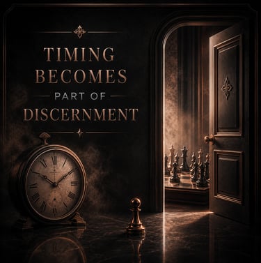 TIMING IS PART OF DISCERNMENT
