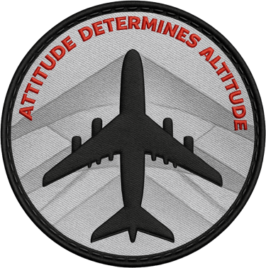 logo shockwave aviators, attitude determines altitude