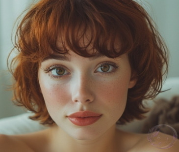 Face portrait of fictional erotic stories character Claudie by Ophelio