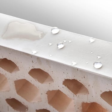 Ejemplo de como actúa la nanotecnológica de Aquashield Active de Tecnan. 