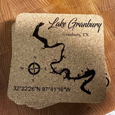 engraved cork coaster