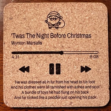 engraved cork coaster