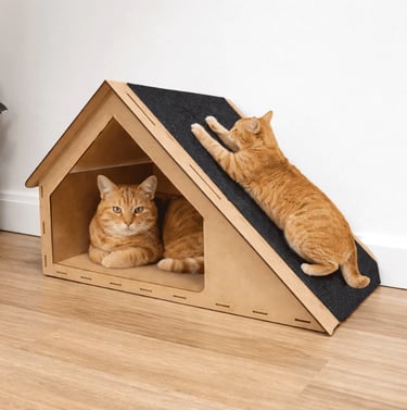 Rampa Casa de Gato Toca Para Gatos Arranhador 