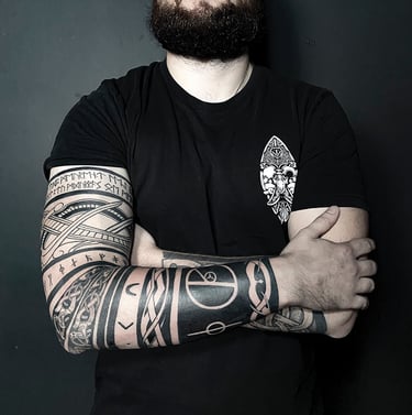 Tatouage God of war - Baldur. Baldur Tattoo.