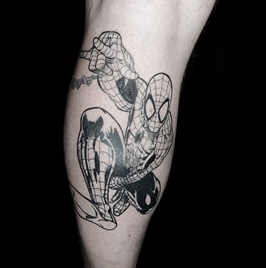 Tatouage Spiderman tattoo.