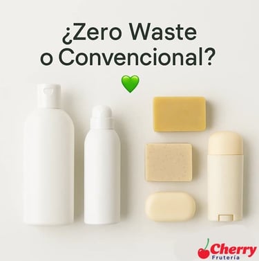 Comparativa de productos zero waste y convencionales