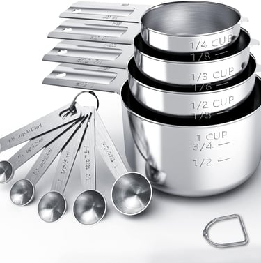 Metal Measuring cups and spoons