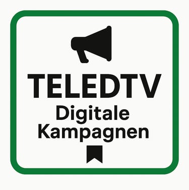 Digitale Kampagnen mit Logo Teledtv