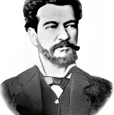 Imagem do escritor brasileiro Bernardo Guimarães (1825-1884)
