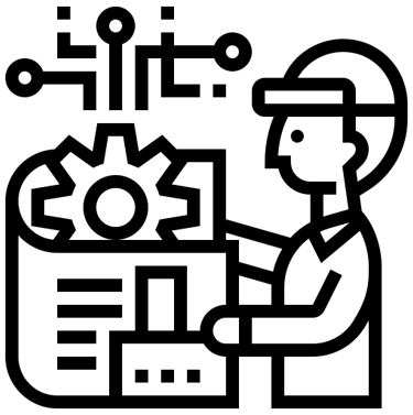 Icon representing engineering, procurement and fabrication projects