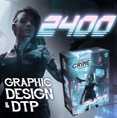 Graphic Design & DTP for board game Chronicles of Crime: Millenium 2400