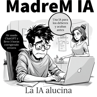 Un adolescente está agobiado frente a su ordenador corrigiendo las alucinaciones que ChatGPT ha incluido en su deberes.