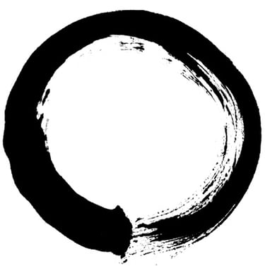 Symbole Zen le vie et le plein méditation investigation du moi