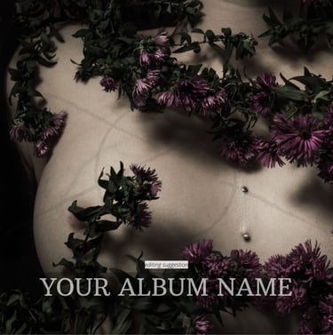 a woman's torso covered in flowers