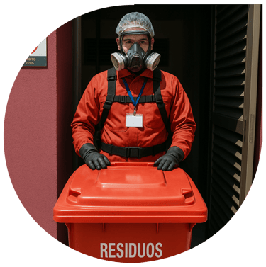 Equipo de NOAM recolectando residuos clasificados de CDMX