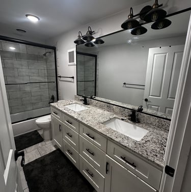 Bathroom renovation with new fixtures Dayton OH