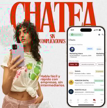 Chatea fácil con empresas en Talenty