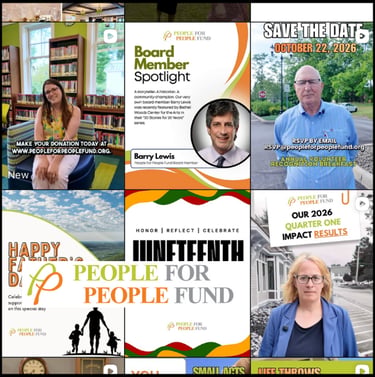 grid of people for people fund content