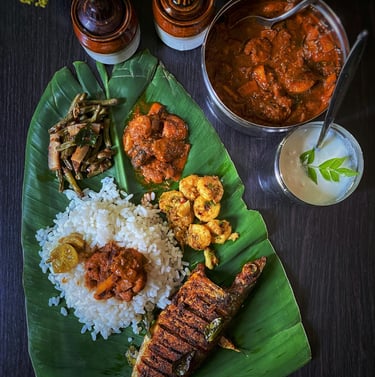 Rice and Curry dishes for Lunch