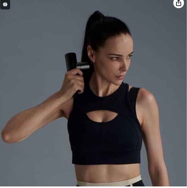 Portable mini massager for easy, on-the-go muscle relaxation.