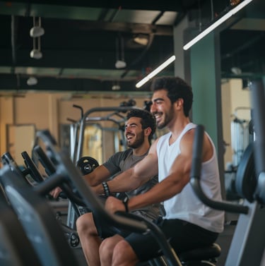 Homme en salle de sport
