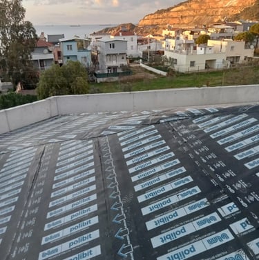 ayvalik cunda cati tamir oteller bölgesinde yaptigimiz cati izolasyonu