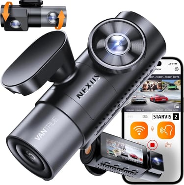 VANTRUE N5 Cámara de Coche Dashcam 4 Canales para Coche, color negro