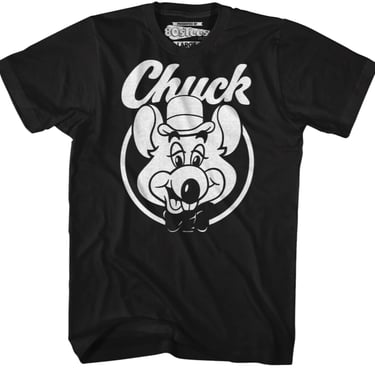Black & White Circle Chuck E. Cheese T-Shirt