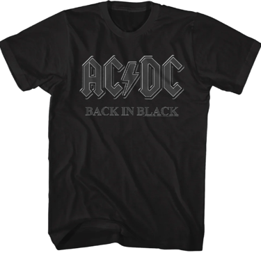 Back In Black Classic Logo ACDC T-Shirt
