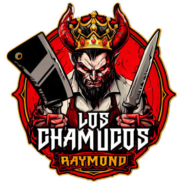 custom graphic art for patch, red devil with knife and klever with king crown