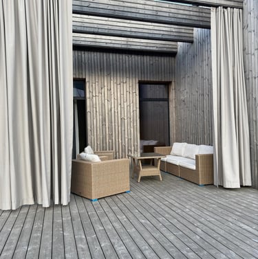 terasos užuolaidos kaina