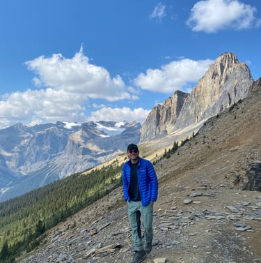Ben Direen on a hiking tour at Emerald Lake