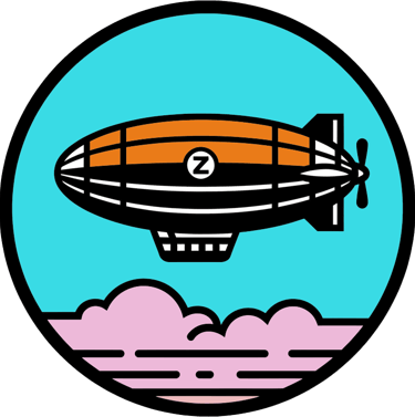 a zeppelin flying in the sky