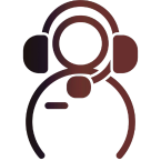 Inquire logo, person with a headphones
