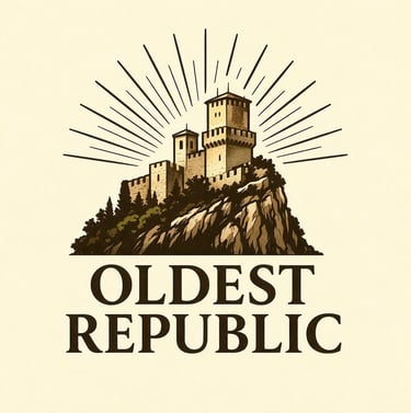 Logo of the online publication “Oldest Republic”, featuring a tower illustration
