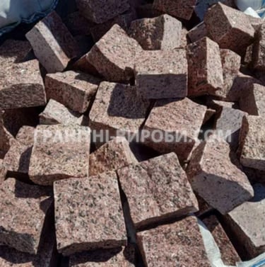 Колота гранітна бруківка лізник 10*10*5