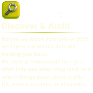 “Website and SEO audit to discover growth opportunities