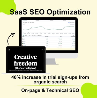 SaaS SEO optimization case study mockup by Innovaytix
