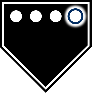 The fourth mark on the Baseball Badge logo represents baseball IQ and tactical development.