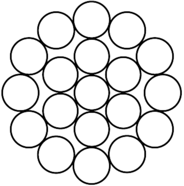 cavo di acciaio 1x19-spiroidale