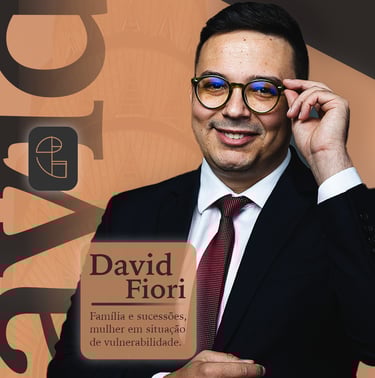 a man in a suit and tie with a sign that says david fiori