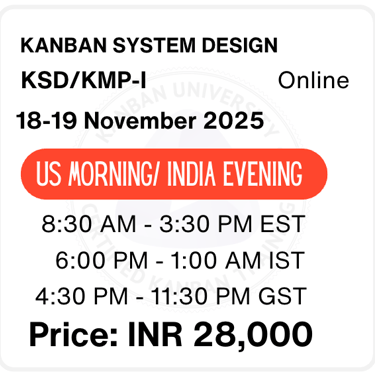 Kanban System Design KSD KMP-I KMP Training Kanban University