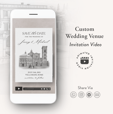 Wedding venue wedding invitation video custom wedding venue invitation