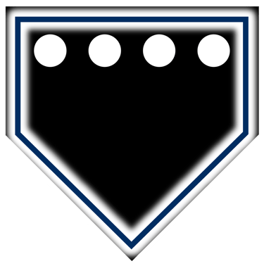 The home plate on the Baseball Badge logo represents character development.