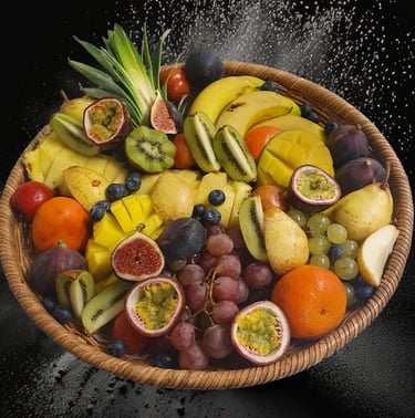 corbeilles de fruits frais