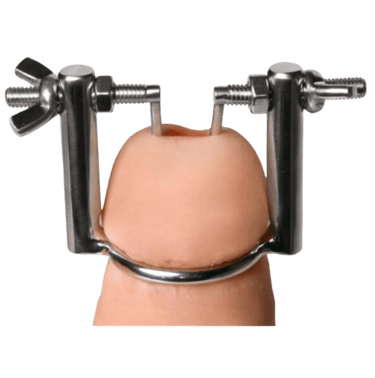 a stainless steel urethral stretcher for fetish play