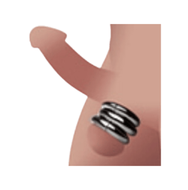 stainless steel magnetic ball stretchers with 3 rings