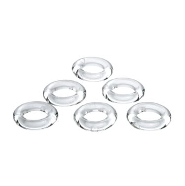 a set on 6 rings in a triangle shape that are used for ball stretching